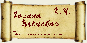 Kosana Maluckov vizit kartica